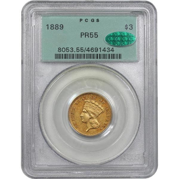1889 $3 Gold Piece • Coin Rarities Online